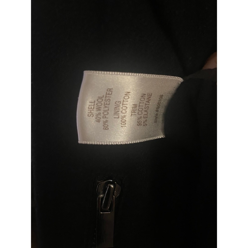 Witchery Womens Black Wool Blend Sleeveless Vest Shawl Collar Zip Pocket Size S - Picture 7 of 7